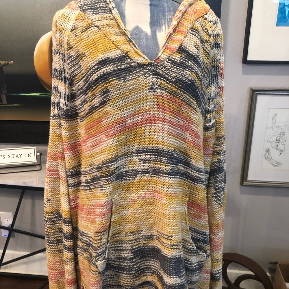 Free People M cotton/linen surf sweater